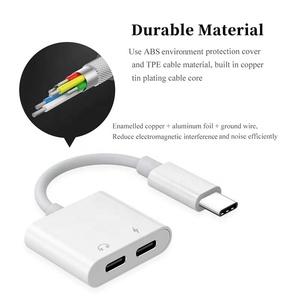 อะแดปเตอร์2 In 1 Type-C แบบคู่,ตัวแปลงแยก USB Type C 3.1สายชาร์จโทรศัพท์อะแดปเตอร์ OTG สำหรับ Samsung - Product Image 3