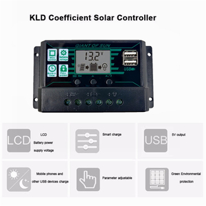 100A regolatore di carica solare solare doppio USB 12V/24V pannello solare automatico regolatore di tensione regolatore di carica batteria MPPT/PWM - Product Image 5