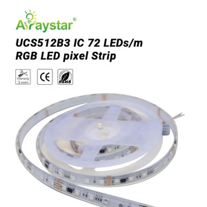 แถบไฟ LED UCS512 DMX512พิกเซลกันน้ำ5050 RGB 72 Leds/M แถบ LED ดิจิตอลแบบระบุที่อยู่ได้สำหรับจัด IP67แนวนอน - Product Image 2