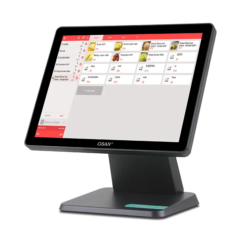 Optional Functions 15 Inch Pos System Displays Panel All In One Pos Touch Screen Monitor
