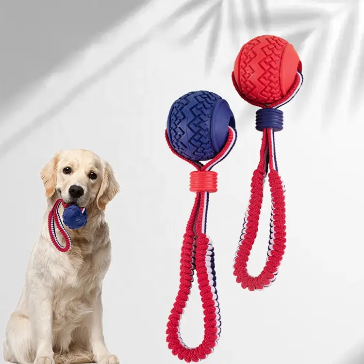 Роскошный прочный резиновый жевательный мяч для домашних животных интерактивная игрушка жевательные игрушки для собак агрессивные жевательные мячики