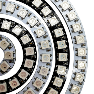 DC5V WS2812B Sk6812วงแหวน LED 5050พิกเซล RGB แบบสมาร์ทสามารถระบุที่อยู่ได้พร้อมโมดูลวงกลมสีดำขาวนำแสง - Product Image 4