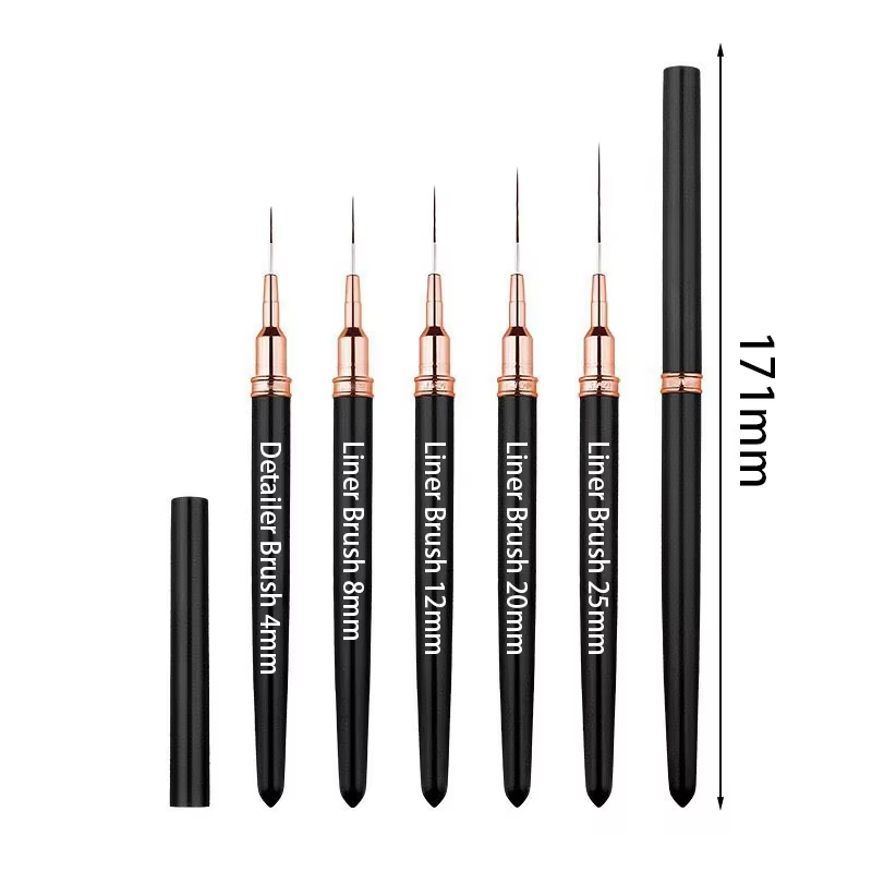 Tige en plastique cinq noire