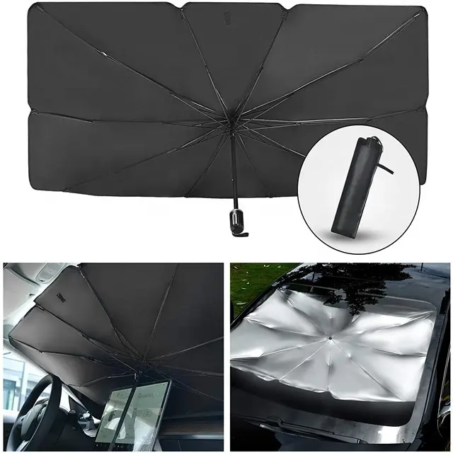Ombrello per auto con protezione Uv solare parasole per parabrezza parasole per auto ombrellone per finestrino anteriore per auto