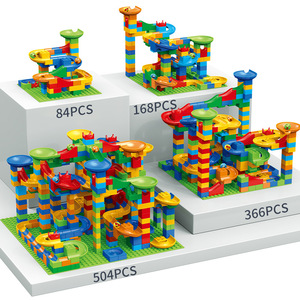 Bloques de construcción de pista de bolas DIY de carril variable Montessori | Juego de juguetes educativos coloridos para niños - Product Image 2