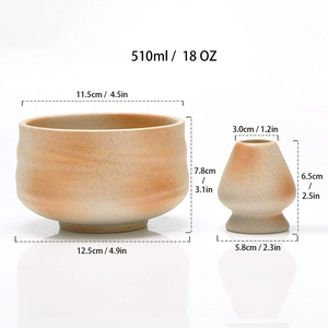 OEM Logo Ceremonial Ceramic Chawan Bowl Set with Cardboard Packing Box - Product Image 3