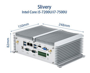 XCY Industrial <strong>Embedded</strong> <strong>Computer</strong> I7 7500U 4K Video Fanless Mini PC 2 LAN Dual Serial GPIO - Product Image 6