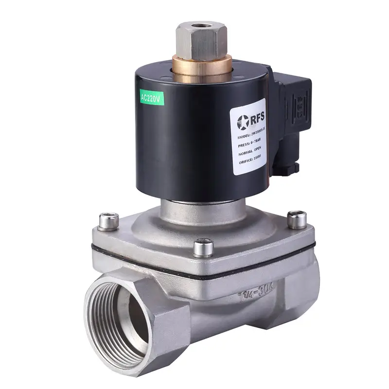 2W350-35 Pilot Operated Normally Closed Solenoid Valve 220V Direct Acting Air Water Flow Control Solenoid Valve