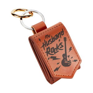 Alta Qualidade Buckskin Guitar Pick Bag Keychain Novo Design para Instrumentos de Cordas Peças Acessórios