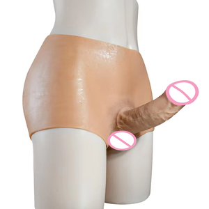 All'ingrosso della fabbrica Unisex realistica indossabile PVC pelle Dildo pantaloni cavi in Silicone solido Design morbido Dildo per adulti - Product Image 2