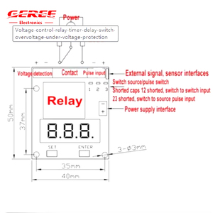 Dc 12 Volt rilevamento della tensione di controllo tempo relè 0.1S Timer di prova del Monitor con tubo digitale a LED per controllo intelligente - Product Image 6