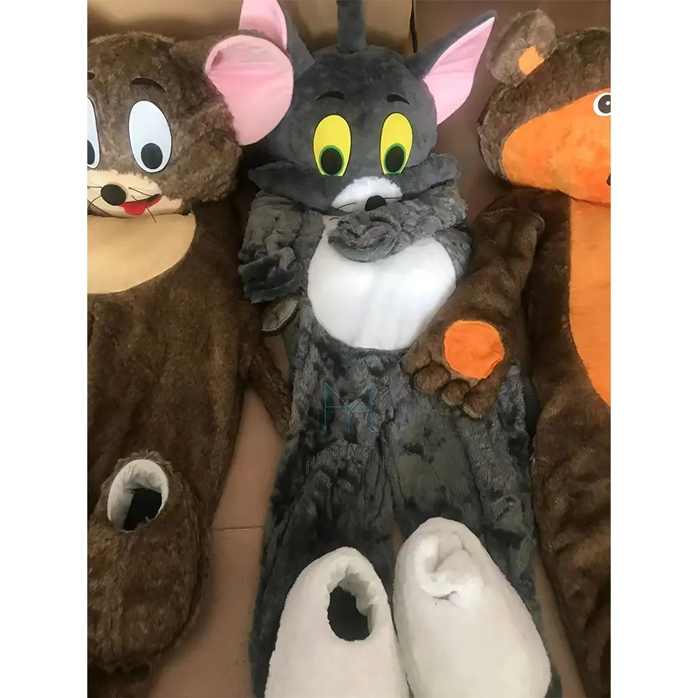 Hengyuan costumi della mascotte del fumetto del personaggio di Tom e Jerry per adulti di peluche di alta qualità in vendita per adulti