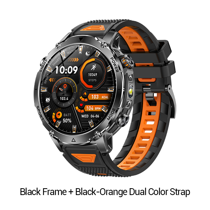 Cadre noir + bracelet bicolore noir orange