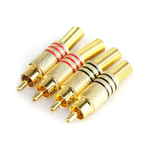 RCAモノジャックプラグアダプター金メッキコネクタピン3.5モノプラグ3.5mmオーディオジャックコネクタ3.5mmモノラルオーディオジャック - Product Image 1