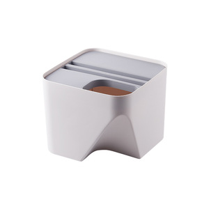 二重使用の積み重ね可能なプラスチックゴミ箱ふた付き家庭ごみ分類ビン - Product Image 1
