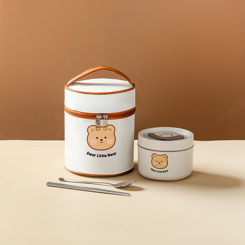 Ours grand + vaisselle + sac thermique [four à micro-ondes/chaleur Preser