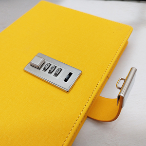 Diario de viaje personalizado de cuero PU, cuadernos de escritura personal, planificador de negocios diario, Bloc de notas con cerradura de combinación