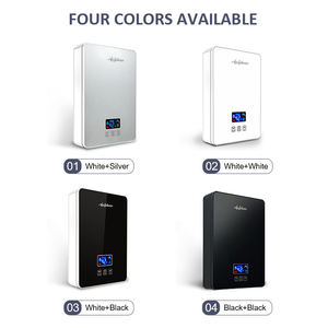 קיר רכוב חדר אמבטיה מזג זכוכית שליטה 6000w tankless להשוות מים חשמליים מידיים חוות דעת