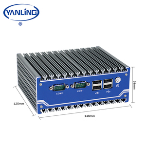 Fanless עיצוב borebone מערכת Yanling N11-J1900 מעבד משובץ מחשב עם 4 * COM