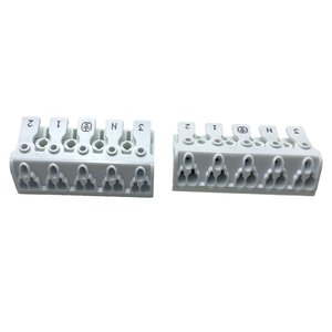 Tornillo de terminal de conexión rápida Menos enchufe en el bloque de terminales LED Empuje tipo 923-5 Bloque de terminales - Product Image 3