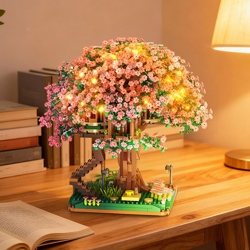 609X sakura tree house + light strip
