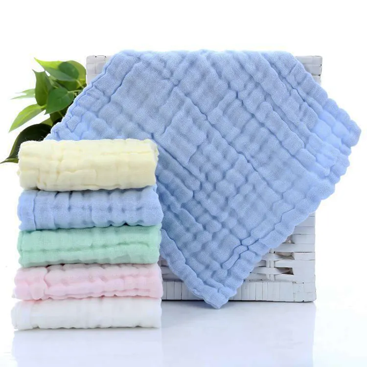 Muslin Baby Burp Cloths 6 Layers Soft Newborn Baby Face Towel Cotton Muslin Baby Towel
