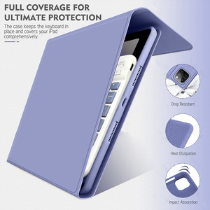 2022工厂智能软硅胶平板电脑外壳，带键盘，适用于iPad Pro 11英寸，配有铅笔架 - Product Image 3