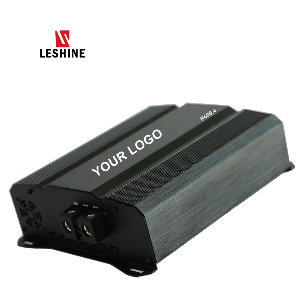 Leshine-amplificador de Audio para coche R600x4, 12v, 4 canales, alto rendimiento, Clase D, Gama Completa, Digital, para música