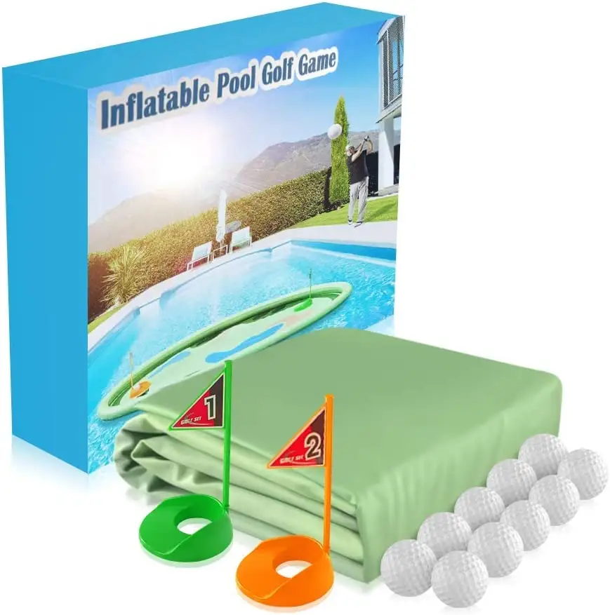 Swimways Pro-Chip Lente Golf Drijvende Zwembad Spel Opblaasbare Zwembad Golf Mat Spel Speelgoed Voor Kinderen Volwassenen