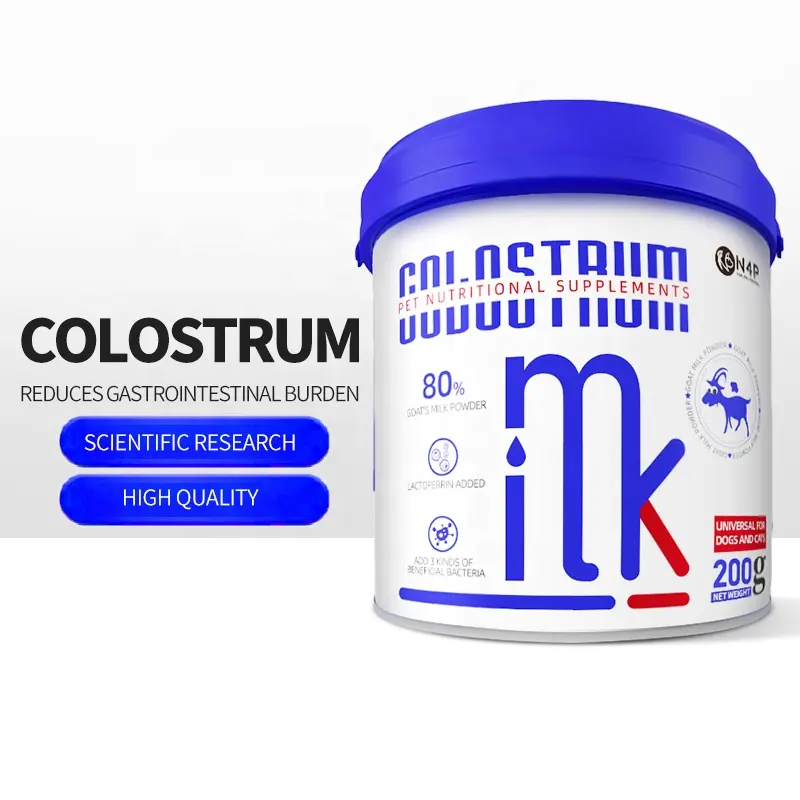 Üretici toptan N4P 0 laktoz Colostrum süt tozu A2 süt tozu köpekler için sağlık keçi süt takviyeleri tozu