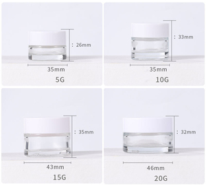 <strong>5</strong> 10 15ml 20ml 30ml 50ml 60ml 2oz 100ml Cosmetic Empty Transparent Frosted Skincare Moisturize <strong>Cream</strong> Glass <strong>Jar</strong> with Aluminum Lid - Product Image 5