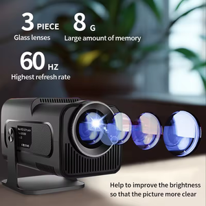 Proyector portátil f600 inteligente Android fuente de entrada exterior 1080p Android HD proyector con control remoto - Product Image 5