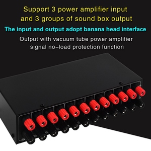 LYNEPAUAIO <strong>3</strong> <strong>Input</strong> <strong>3</strong> <strong>Output</strong> Power Amplifier and Speaker Switcher Speaker Switch <strong>Splitter</strong> Comparator 300W Per Channel - Product Image 4
