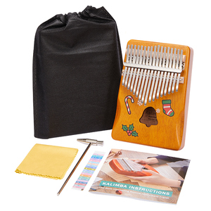 Natal 17-Key Kalimba, mogno todo sólido, direto da fábrica, pronto para enviar, OEM/ODM logotipo personalizado - Product Image 1