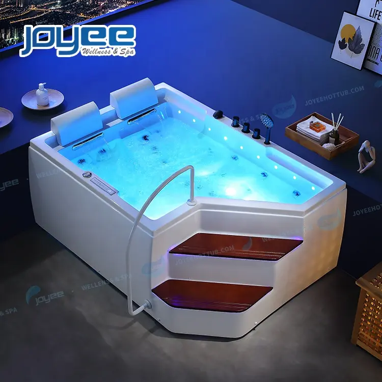 JOYEE-Mini bañera de hidromasaje para 2 personas, bañera de hidromasaje de lujo para interiores, función Jakuzi, fabricación China