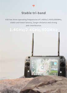 H30 skydroid 16ช่อง1.4กิกะเฮิร์ตซ์/2.4กิกะเฮิรตซ์/800เมกะเฮิรตซ์ส่งข้อมูลวิดีโอดิจิตอลโดรนควบคุมระยะไกล50กิโลเมตรการจัดการอากาศ - Product Image 3