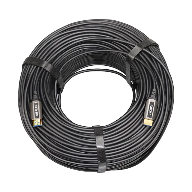 high speed 4k hdmi cable UHD 3D 4k 60hz male to male braided 18gbps 5m 20m 50m 10ft audio video fiber optic cable hdmi 4k