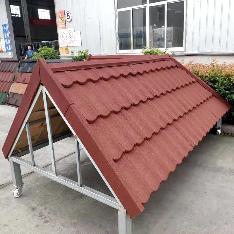 Carrelage de toit en acier de Zinc en pierre naturelle, garantie de 50 ans, bon marché, étanche