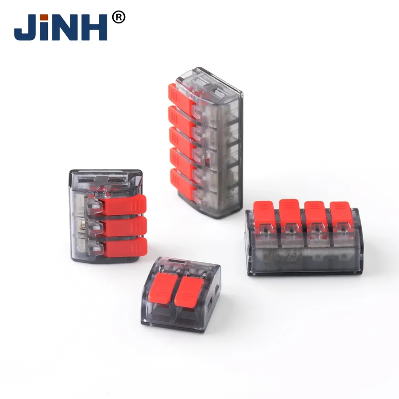 Jinh conector compacto de cabo, direto, fábrica, conector de cabo, envio rápido, elétrico, bloco de terminal de fiação