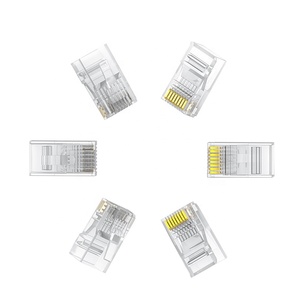 金メッキCAT5 CAT6 RJ45 UTP/SFTP 8P8Cプラグ-1000Dサイクルでテスト済みマスケーブルアセンブリ用カラーコーディング - Product Image 3