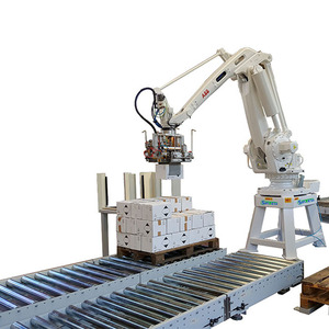 Carga automática do paletizador do braço do robô do baixo custo e descarregando a máquina palletizing robótica para caixas sacos caixas