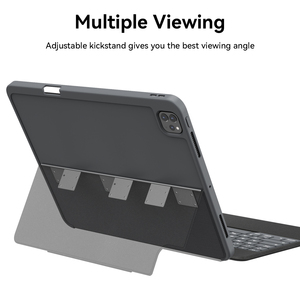 Wholesale Price OEM ODM Slim Smart <strong>Bluetooth</strong> <strong>Keyboard</strong> Folio with Hinge Kickstand for 13'' iPad Pro M4 2024 Slim <strong>Keyboard</strong> 81 Key - Product Image 4