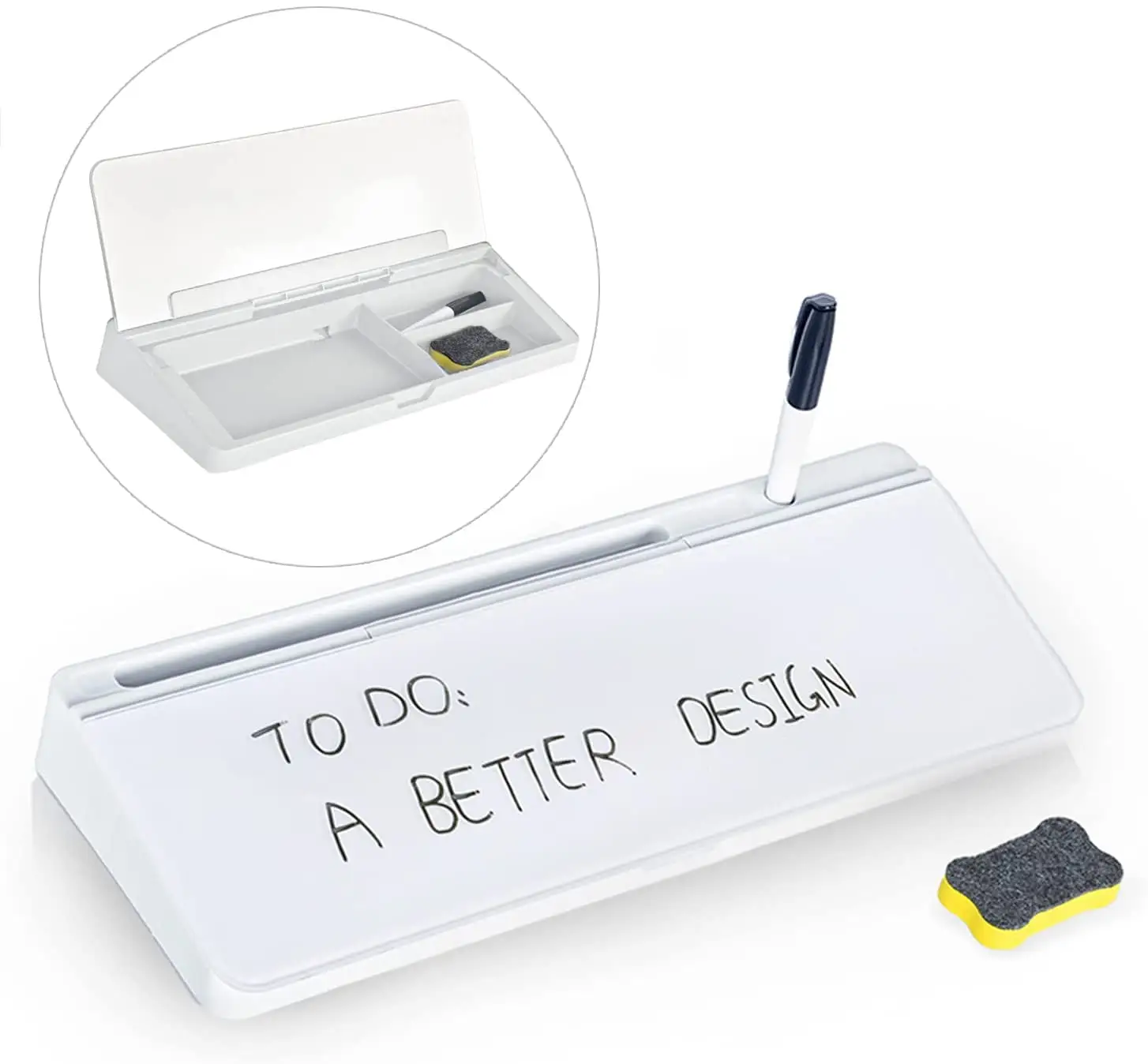 Vente en gros, petit clavier de bureau Portable, tableau blanc, chevalet de bureau avec fonction de stockage