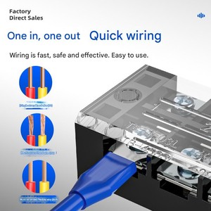 Bus Bar Power <strong>Distribution</strong> Block Fixed Wire 5P <strong>Dual</strong> Row Terminal Block - Product Image 6