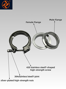 عالية الأداء 6 بوصة المشبك مفصل المؤخرة الذكور الإناث أطقم شفة السيارات العادم داونبيب الأكمام للزوجين العادم - Product Image 4