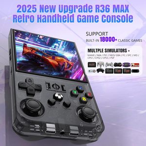 2025 R36MAXレトロなハンドヘルドゲームコンソールオープンソースLinux System 4.0-in 4k HD IPSスクリーンビデオプレーヤーポータブルコンソールゲーム