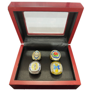 <strong>Michigan</strong> University 2024 Football Championship Ring 4 Pcs One Set Vintage Style Men's Sports Wholesale/Customized Rings Fashion - Product Image 2