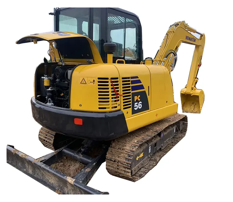 Il più venduto giapponese usato komatsu pc56 escavatore originale komatsu pc56 mini escavatore usato