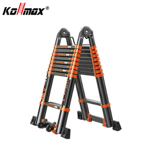 New Design 9+9 Steps Double Telescopic Ladder With Hinge 5.6m a Frame Attic Ladder <strong>TL</strong> - Product Image 3