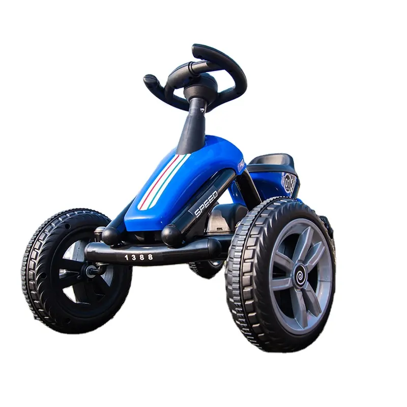 उच्च गुणवत्ता वाले शिशु लड़कों और लड़कियों के लिए प्लास्टिक व्यायाम पेडल गो कार्ट, बच्चों के लिए रेसिंग चार-पहिया राइड-ऑन पेडल बाइक खिलौना घुमक्कड़